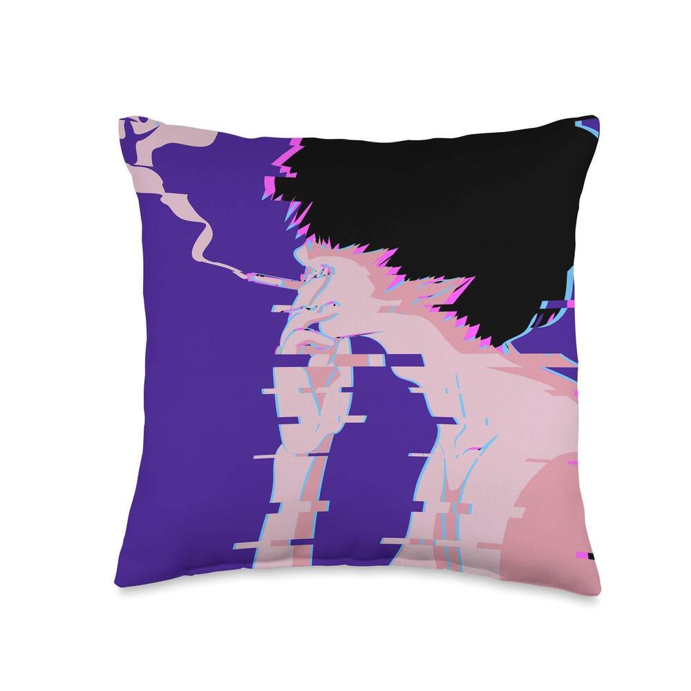 5860 Japanese Vaporwave Smoking Sad Anime Boy Game Over Aesthetic Throw
